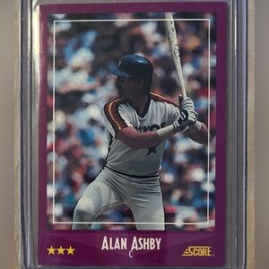 Vintage Alan Ashby 1988 Score Houston Astros MLB Baseball Trading Card